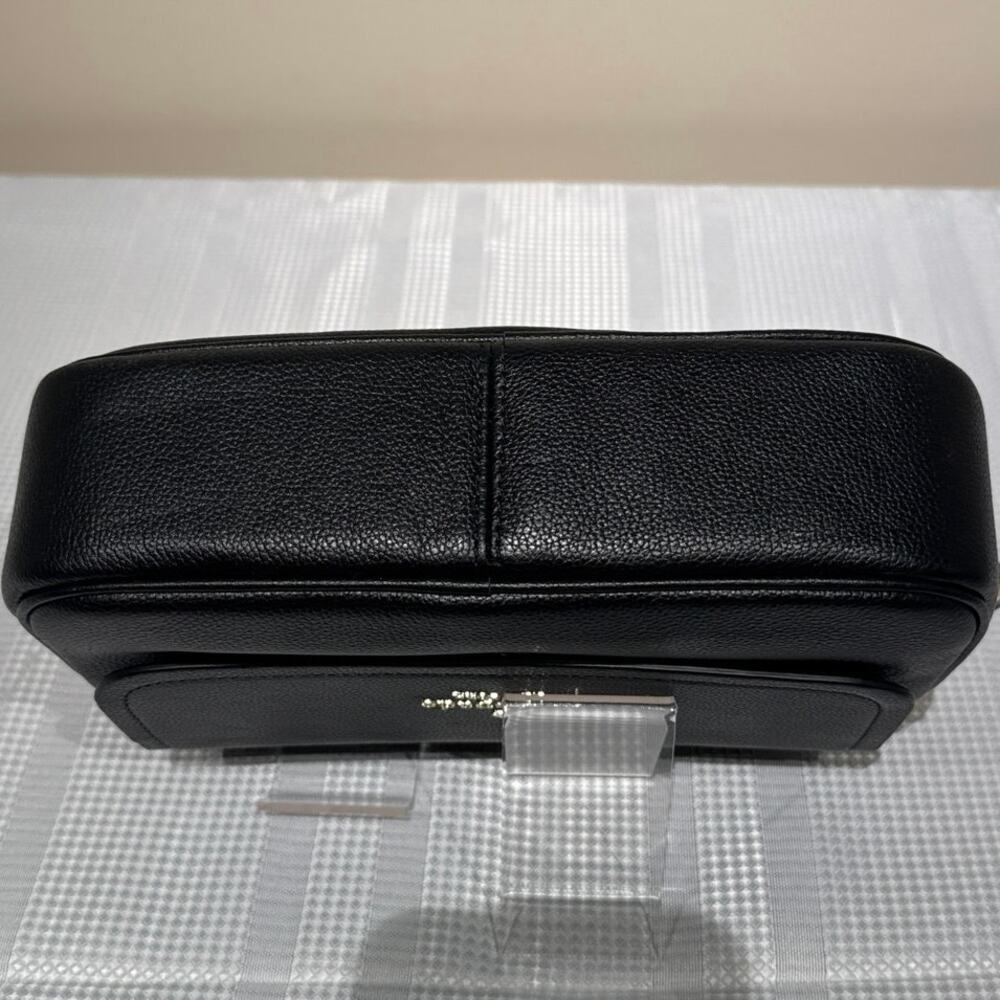 Kate Spade New York Rosie pebbled leather flap camera bag purse in black - Picture 7 of 14